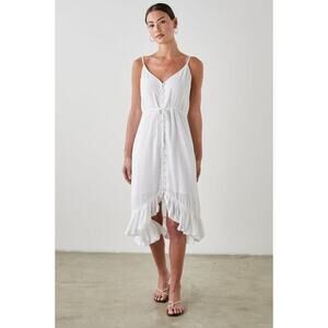 NWT Rails Frida Midi Tank Linen Dress in White Sz XS